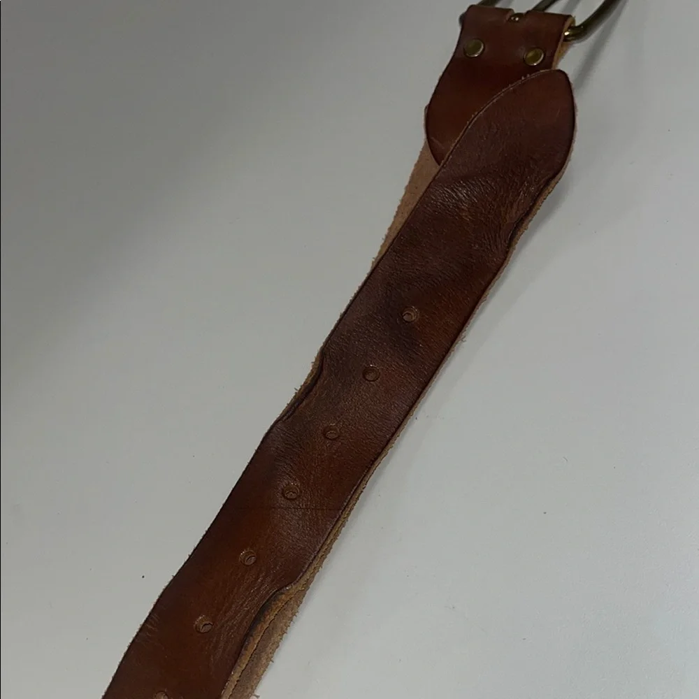 Men's Brown Leather Belt / 47” inch preowned